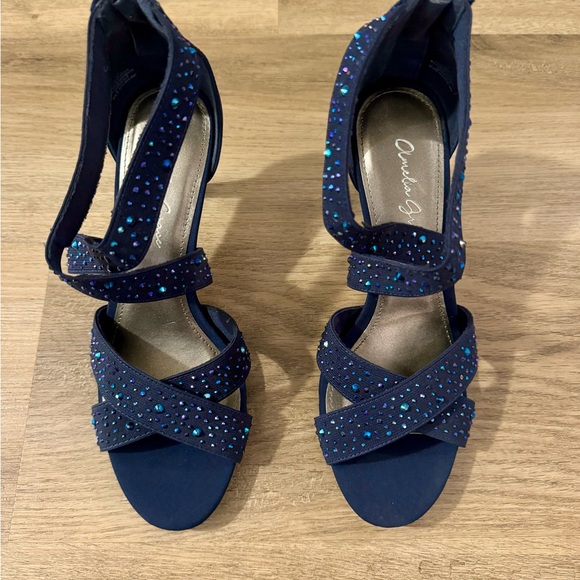 Blue Rhinestone Heels - Picture 3 of 10